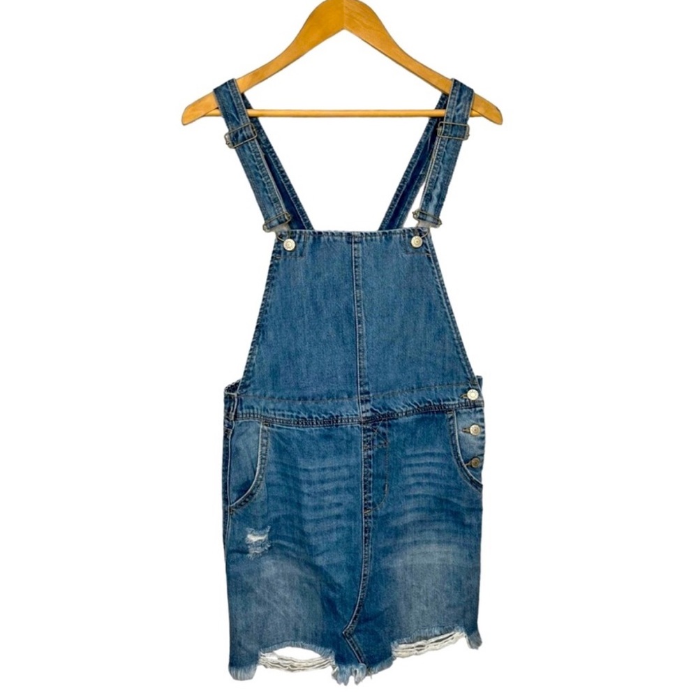 Denim Blue Overalls Skirt